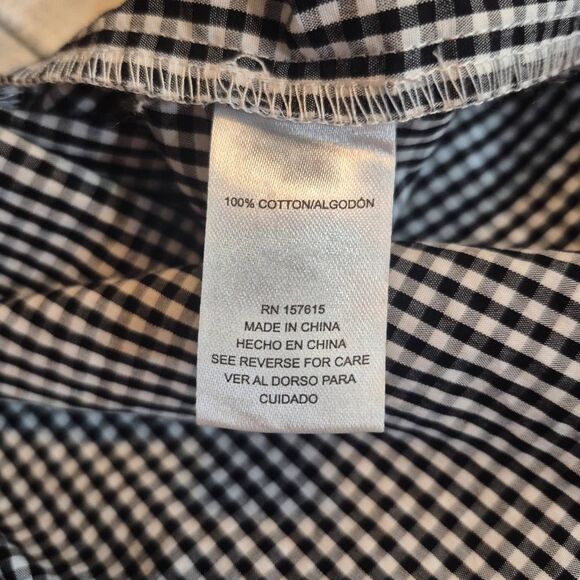 Rachel Zoe Women's Black & White Gingham Cotton Dress w Pockets & Sleeveless - Picture 10 of 12